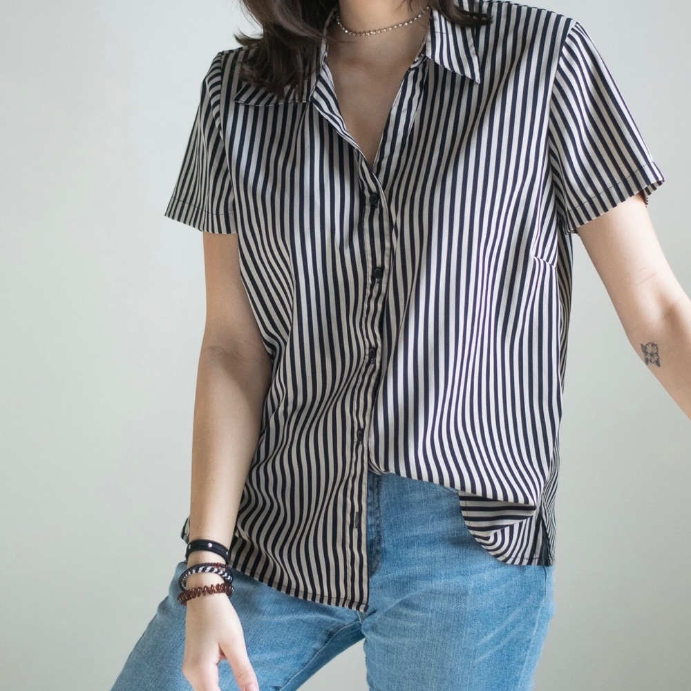 Notations Striped Blouse